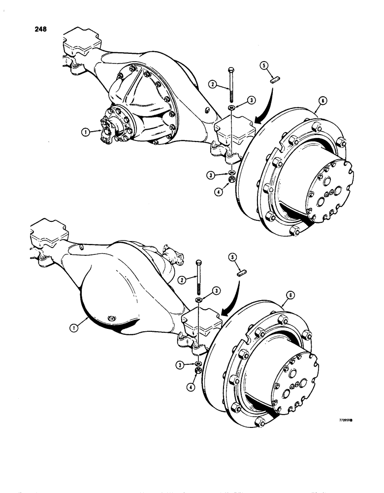 Схема запчастей Case W24C - (248) - CLARK AXLE ASSEMBLIES (06) - POWER TRAIN