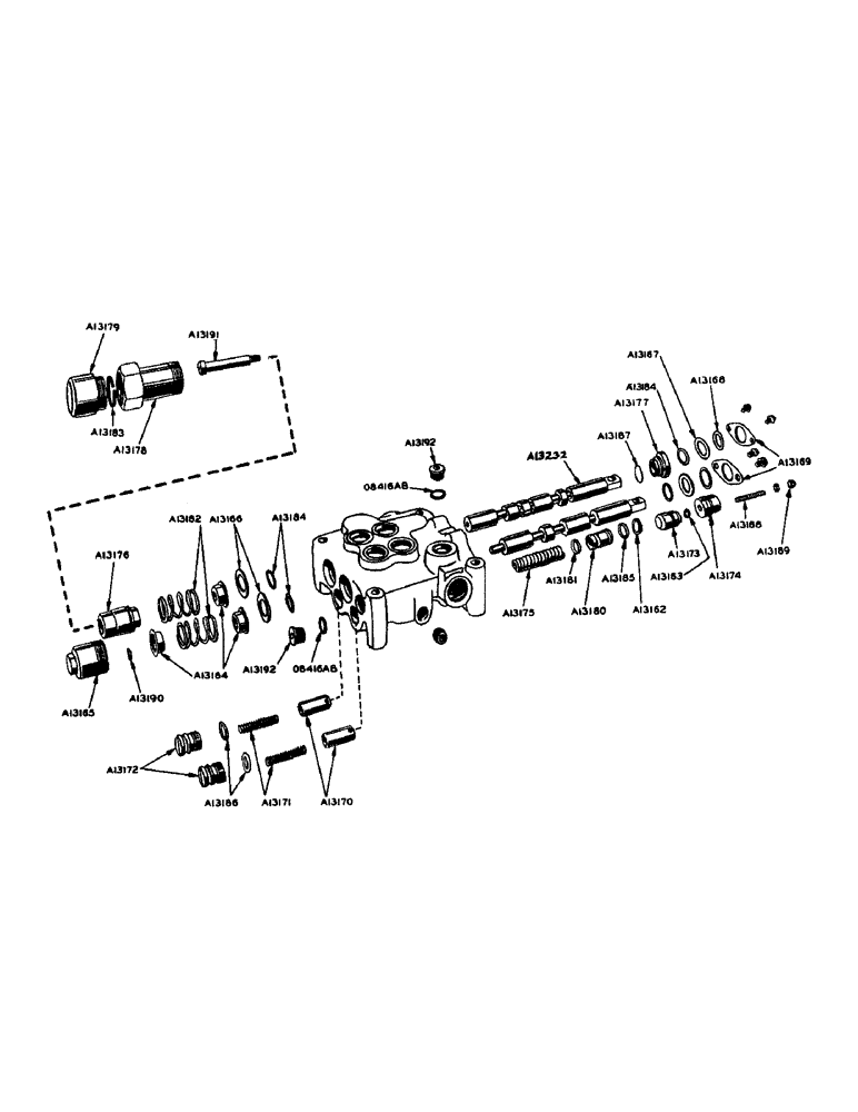 Схема запчастей Case W9 - (138) - A12527 HYDRAULIC VALVE, SPRING CENTERED DETENT IN FLOAT (08) - HYDRAULICS