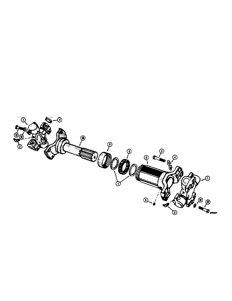 Схема запчастей Case W8E - (216[2]) - A17296 TRANSMISSION DRIVE SHAFT (06) - POWER TRAIN