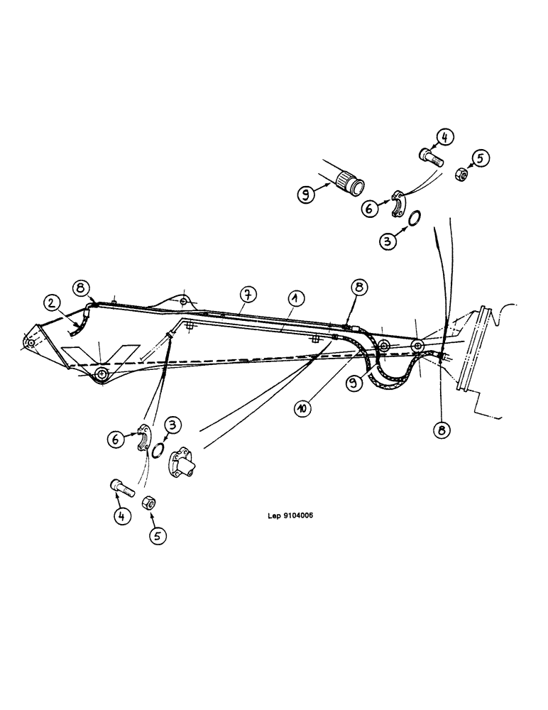 Схема запчастей Case 688 - (28) - DIPPERSTICK HYDRAULIC CIRCUIT (3.40M) 