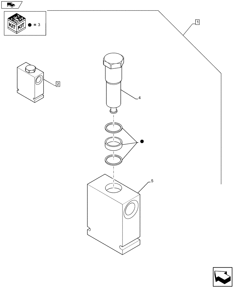 Схема запчастей Case 580SN WT - (88.035.03[03]) - DIA KIT, UNI TO COMBO AUX, EXTENDABLE DIPPER, MECHANICAL CONTROL (88) - ACCESSORIES