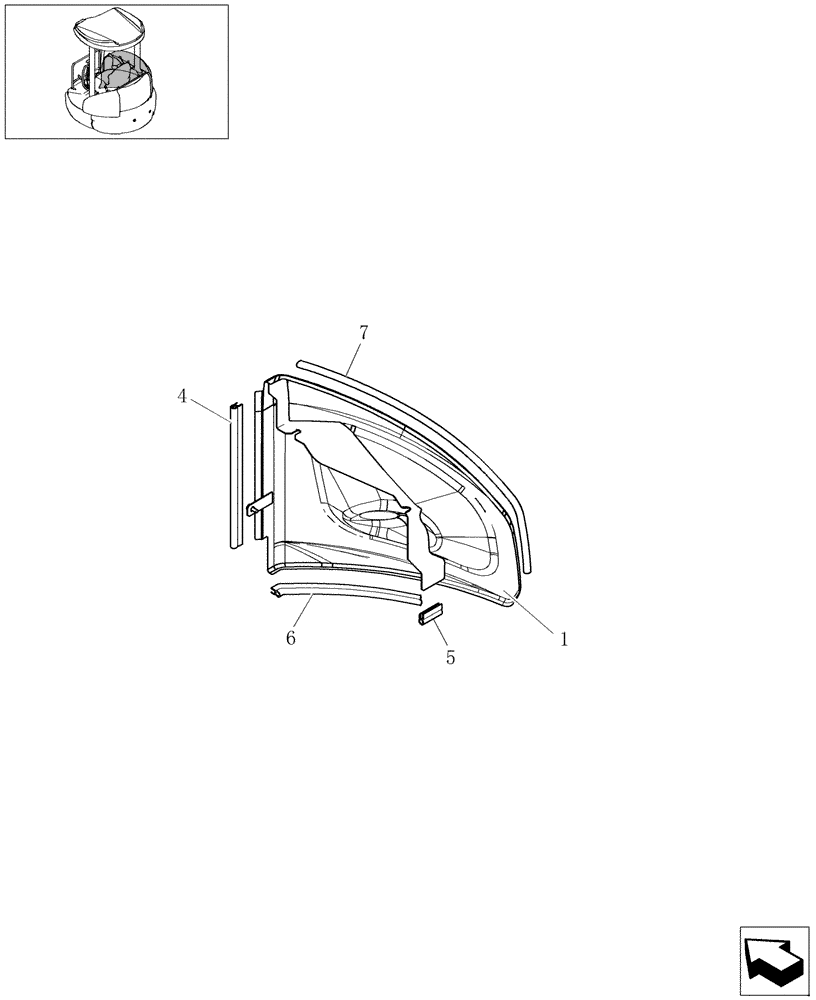 Схема запчастей Case CX27B - (1.300[10]) - GUARDS (01) - Section 1