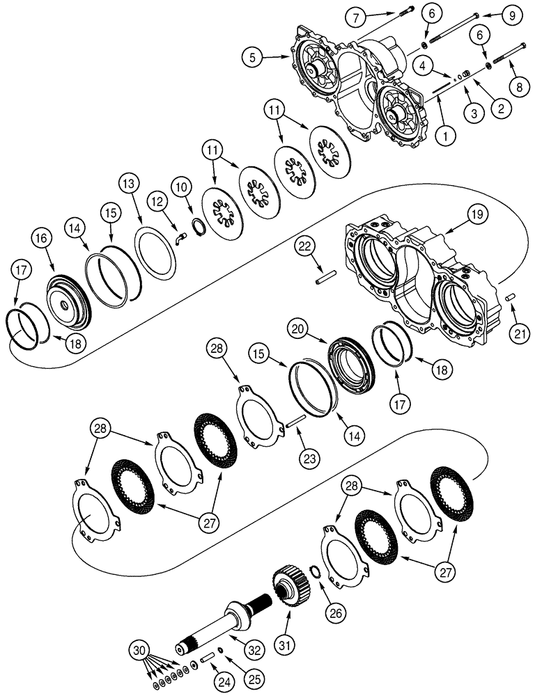 Схема запчастей Case 850H - (07-03) - BRAKES - TRANSMISSION (07) - BRAKES