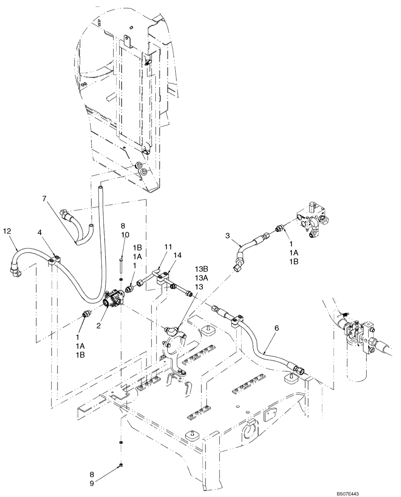 Схема запчастей Case 621E - (08-19B) - HYDRAULICS - THERMAL BYPASS (08) - HYDRAULICS