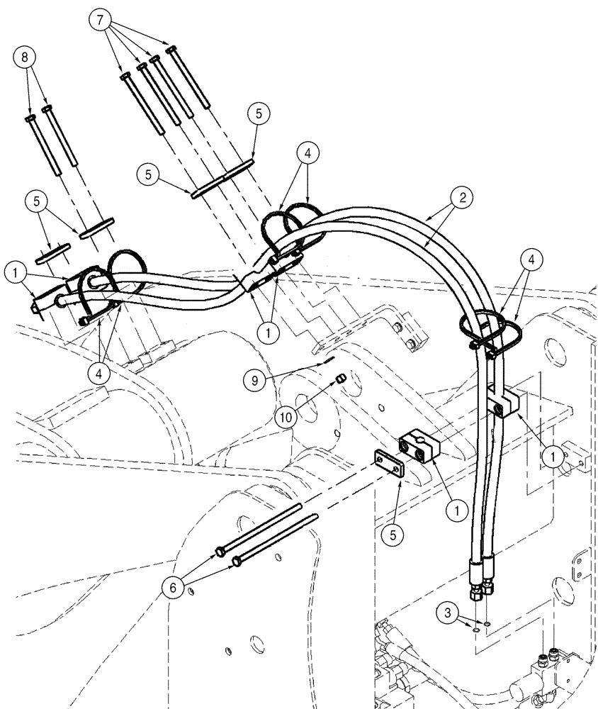 Схема запчастей Case 521D - (08-12) - HYDRAULICS - COUPLER (08) - HYDRAULICS