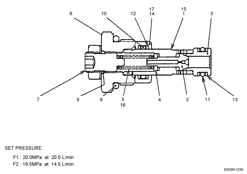 Схема запчастей Case CX27B BTW - (07-020) - VALVE ASSY, RELIEF (PX22V00003F1, PX22V00003F2) (35) - HYDRAULIC SYSTEMS