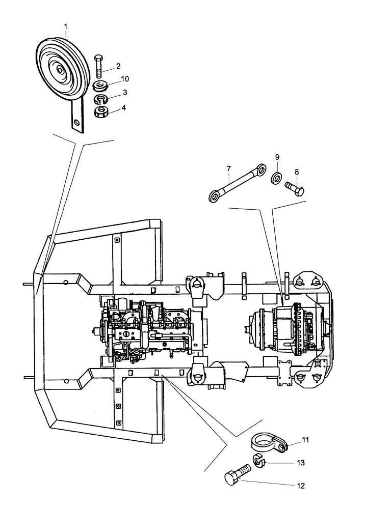 Схема запчастей Case 325 - (6.720/1[02A]) - ELECTRIC COMPONENTS (13) - Electrical System / Decals