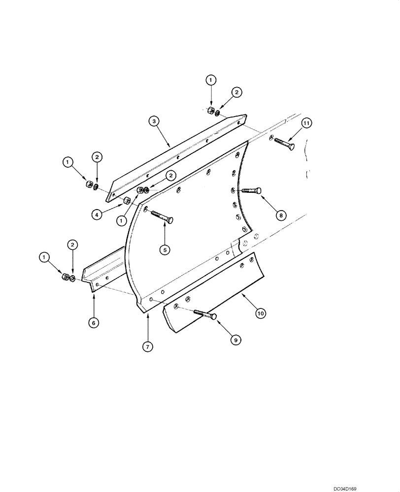 Схема запчастей Case 885 - (09.13[00]) - MOLDBOARD EXTENSION RH - ASSEMBLY (OPTIONAL) (09) - CHASSIS