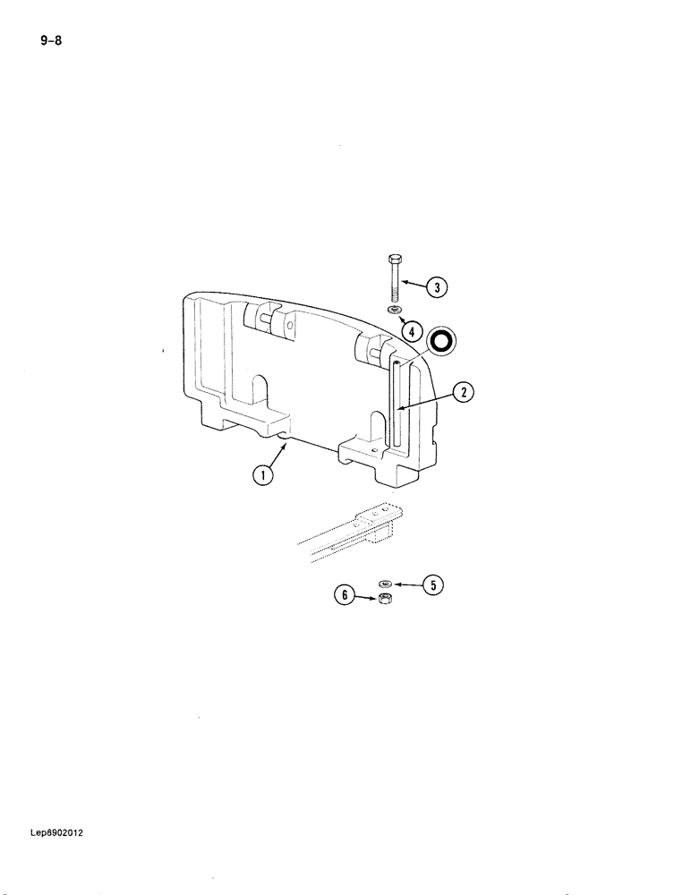 Схема запчастей Case 888 - (9-008) - COUNTERWEIGHT (09) - CHASSIS