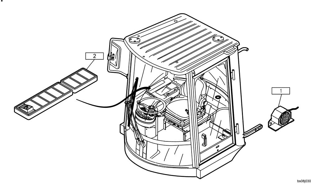 Схема запчастей Case 321D - (32.870[001]) - SIGNAL INSTALLATION SHIFTABLE (OPTION) (S/N 591052-UP) No Description