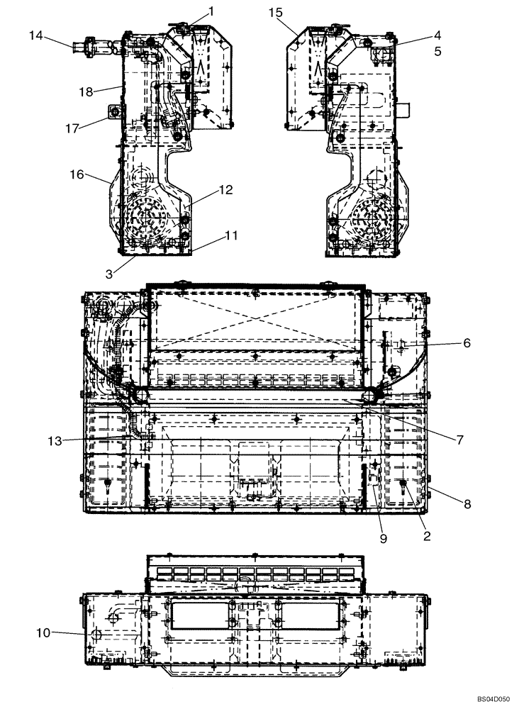 Схема запчастей Case 450 - (09-38) - HEATER AND AIR CONDITIONING ASSY (09) - CHASSIS