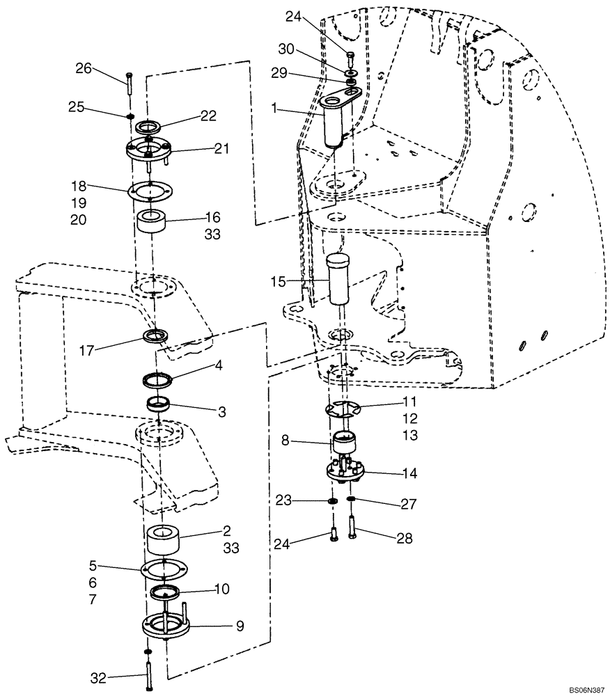 Схема запчастей Case 921E - (09-17) - ARTICULATION JOINT (09) - CHASSIS