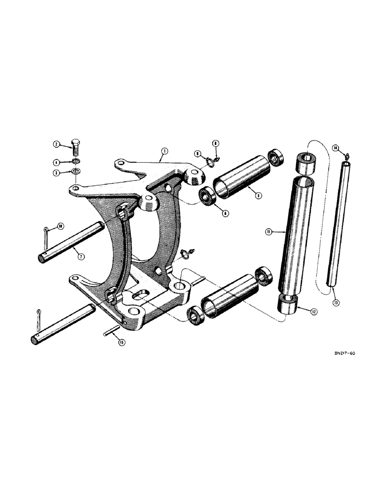 Схема запчастей Case 420 - (182[1]) - C-12 WINCH FAIRLEAD (05) - UPPERSTRUCTURE CHASSIS