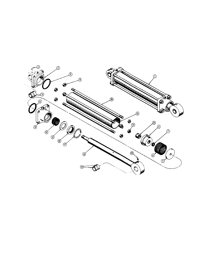 Схема запчастей Case 520 - (138[1]) - 37932 HYDRAULIC DOZER ANGLING CYLINDER (07) - HYDRAULIC SYSTEM