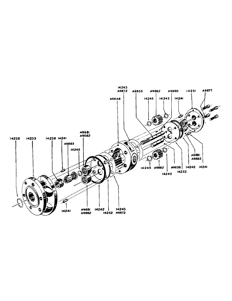 Схема запчастей Case 420 - (131) - PARTS FOR A9371 HYDRAULIC PUMP (35) - HYDRAULIC SYSTEMS