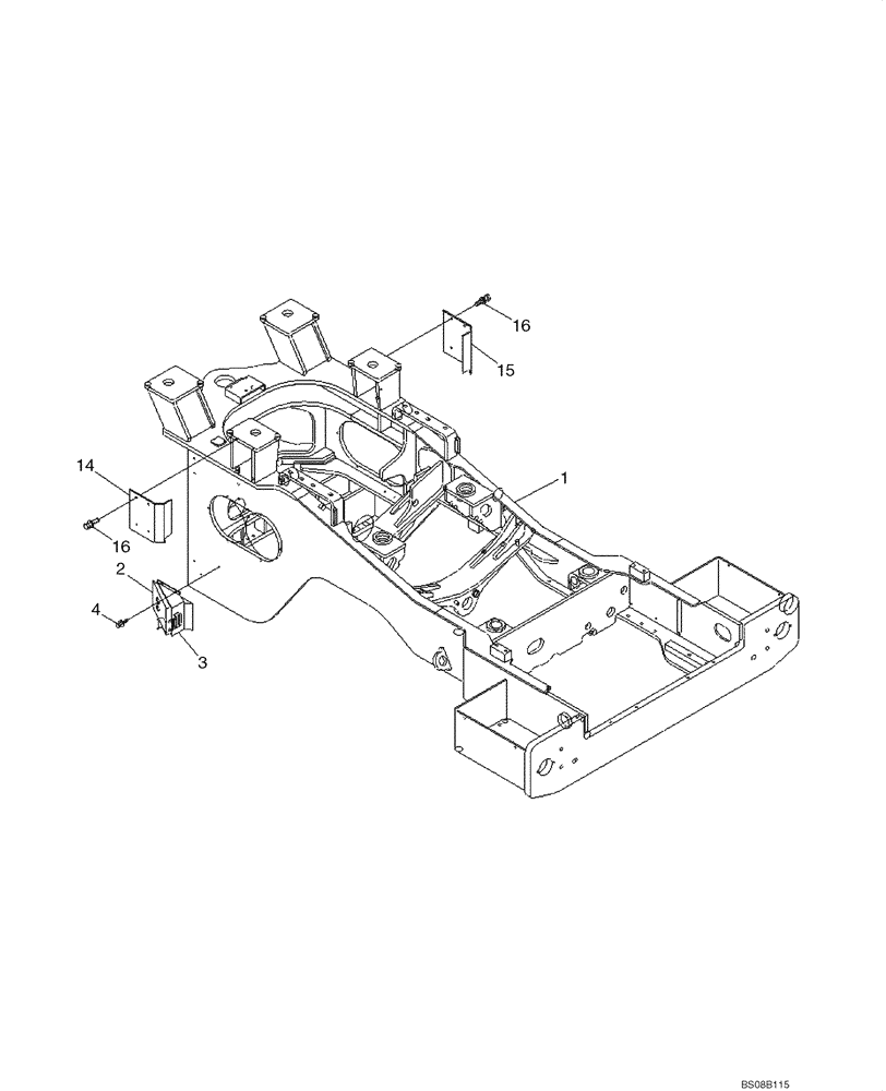 Схема запчастей Case 1221E - (09-02[01]) - FRAME, REAR (87700448) (09) - CHASSIS/ATTACHMENTS