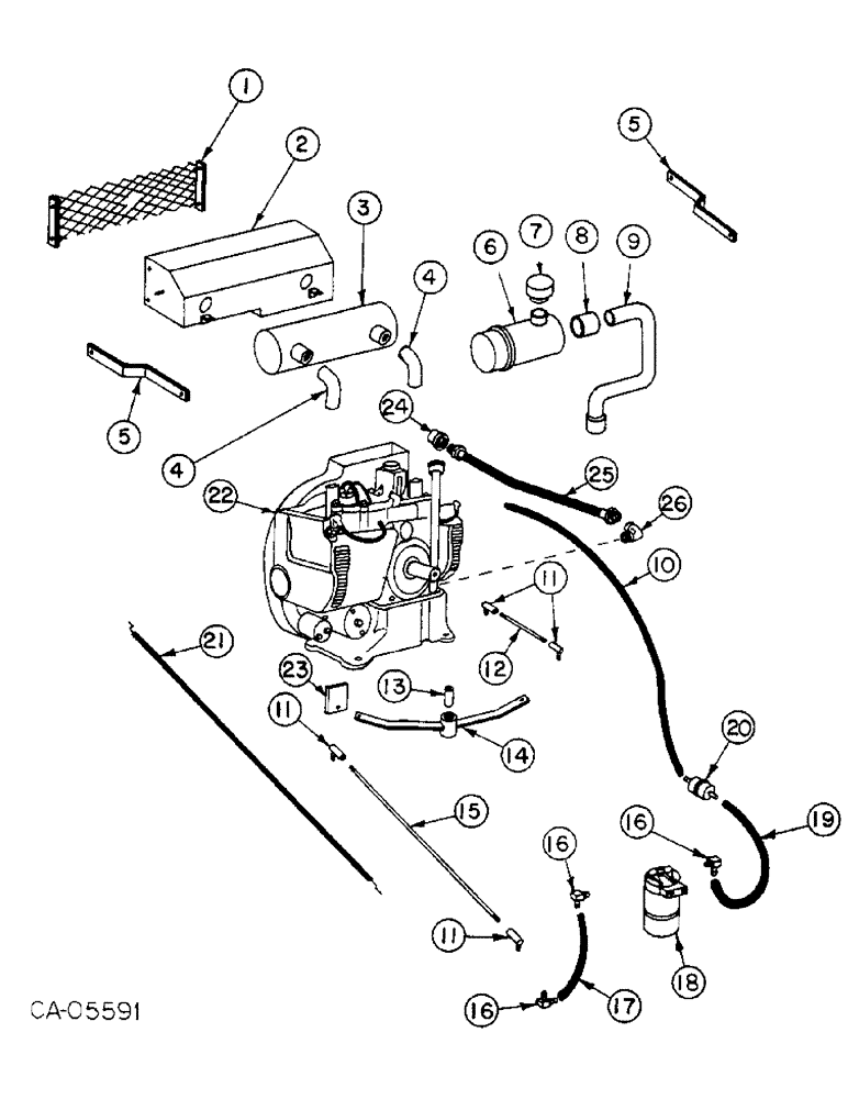 Схема запчастей Case 4130 - (12-16) - POWER, ENGINE MOUNTING (04) - Drive Train