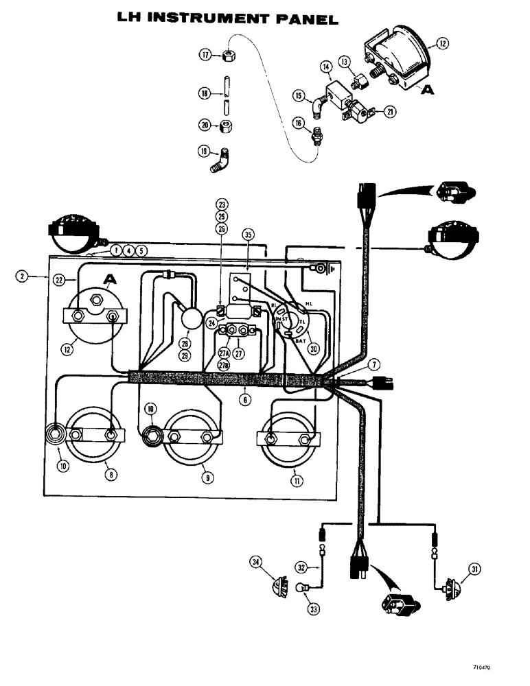 Схема запчастей Case 780 - (110) - ELECTRICAL SYSTEM, LEFT HAND INSTRUMENT PANEL (04) - ELECTRICAL SYSTEMS