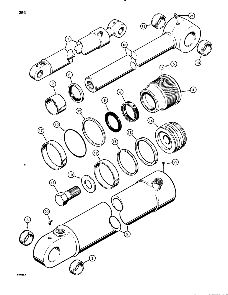 Схема запчастей Case 780B - (294) - G103066 BACKHOE BUCKET CYLINDER (08) - HYDRAULICS