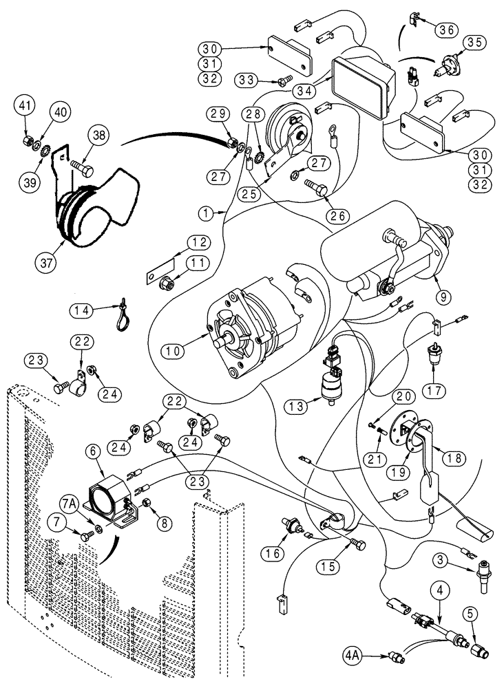 Схема запчастей Case 75XT - (04-08) - HARNESS, REAR - CHASSIS (04) - ELECTRICAL SYSTEMS