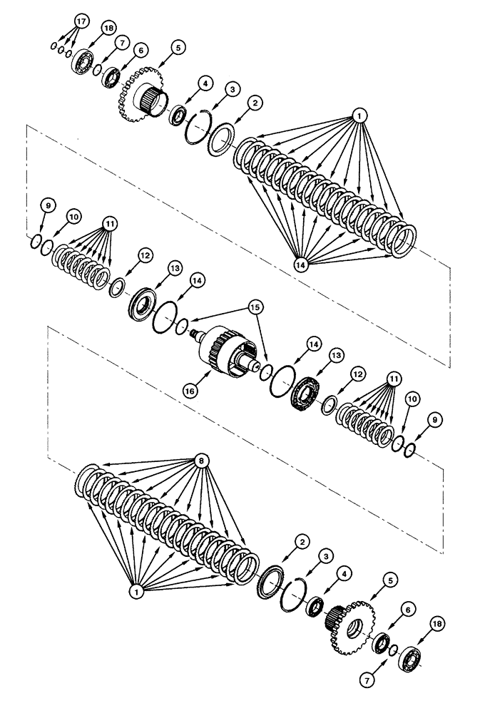 Схема запчастей Case 865 - (06.12[00]) - TRANSMISSION - 5TH SPEED AXLE (06) - POWER TRAIN