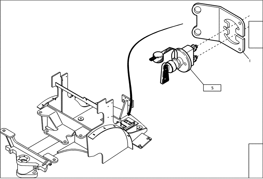 Схема запчастей Case 321D - (32.175[001]) - MAIN SWITCH BATTERY INSTALLATION (OPTION) (S/N 591052-UP) No Description