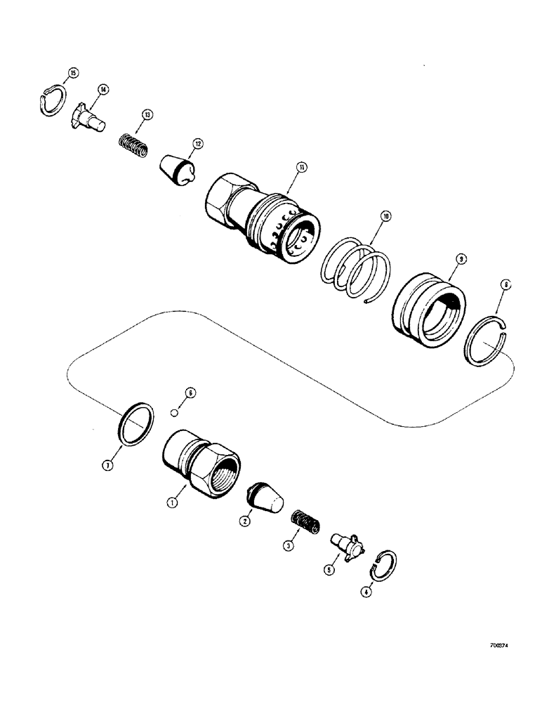 Схема запчастей Case 680CK - (115C) - QUICK DISCONNECT COUPLINGS, L10904 MALE COUPLING, L10905 