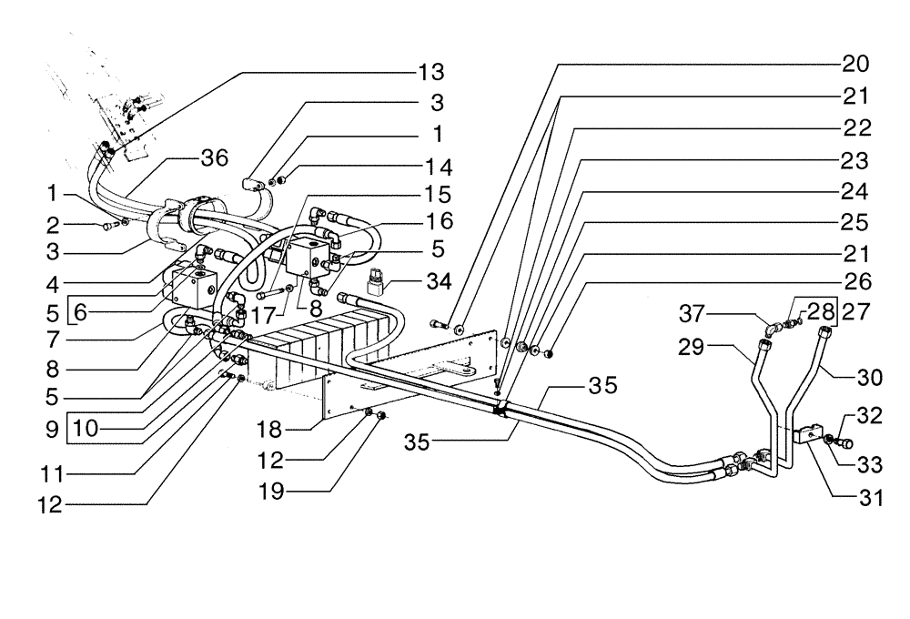 Схема запчастей Case 885B - (08-22[01]) - SCARIFIER AND RIPPER PIPING (08) - HYDRAULICS