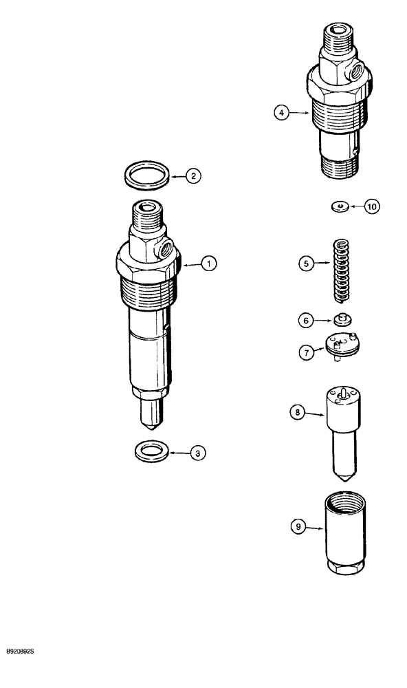 Схема запчастей Case 1150G - (3-015A) - FUEL INJECTION NOZZLE, 6T-590 EMISSIONS CERTIFIED ENGINE, JJG0218023 AND JJG0218479 AND AFTER (02) - FUEL SYSTEM