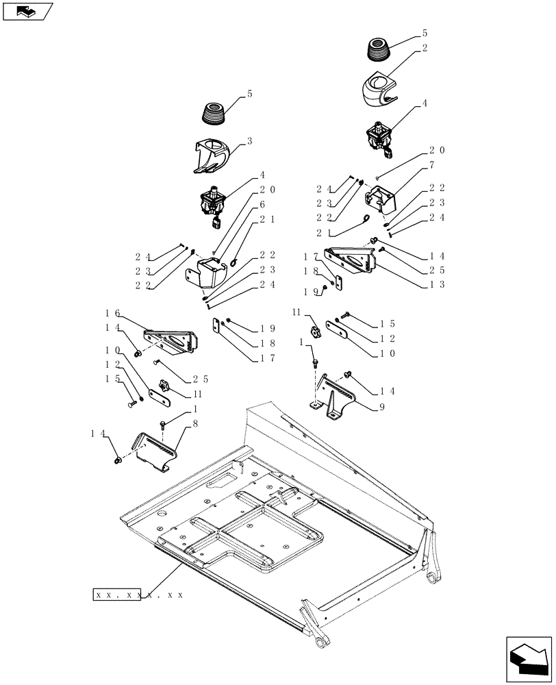 Схема запчастей Case SR250 - (55.512.CL[10]) - HANDLE, ELECTRONIC CONTROL CASE (ALL CASE) (55) - ELECTRICAL SYSTEMS