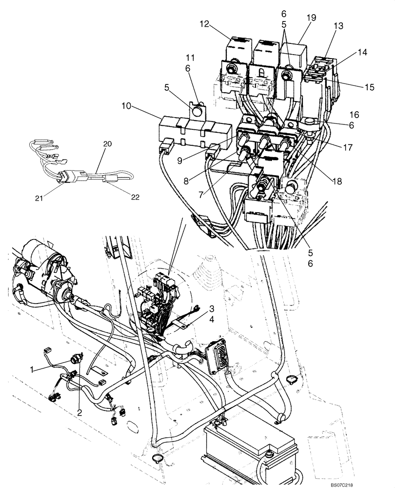 Схема запчастей Case 445CT - (04-06) - HARNESS, FRONT - CHASSIS (04) - ELECTRICAL SYSTEMS