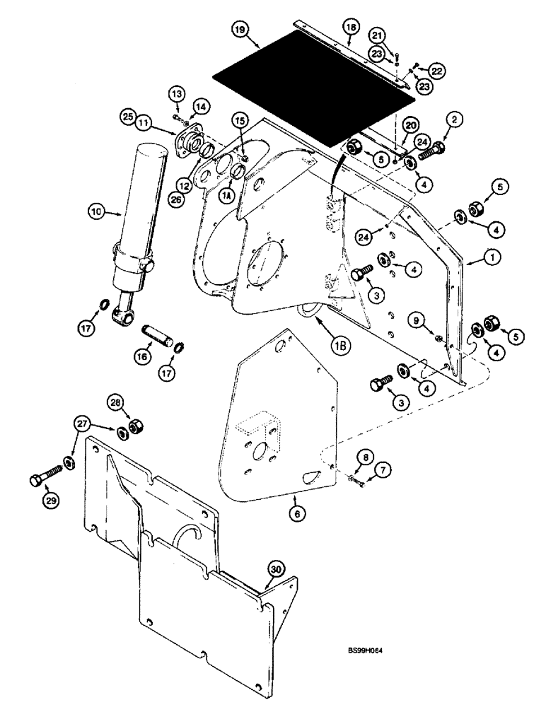 Схема запчастей Case 660 - (9-042) - TRENCHER FRAME AND MOUNTING (09) - CHASSIS/ATTACHMENTS