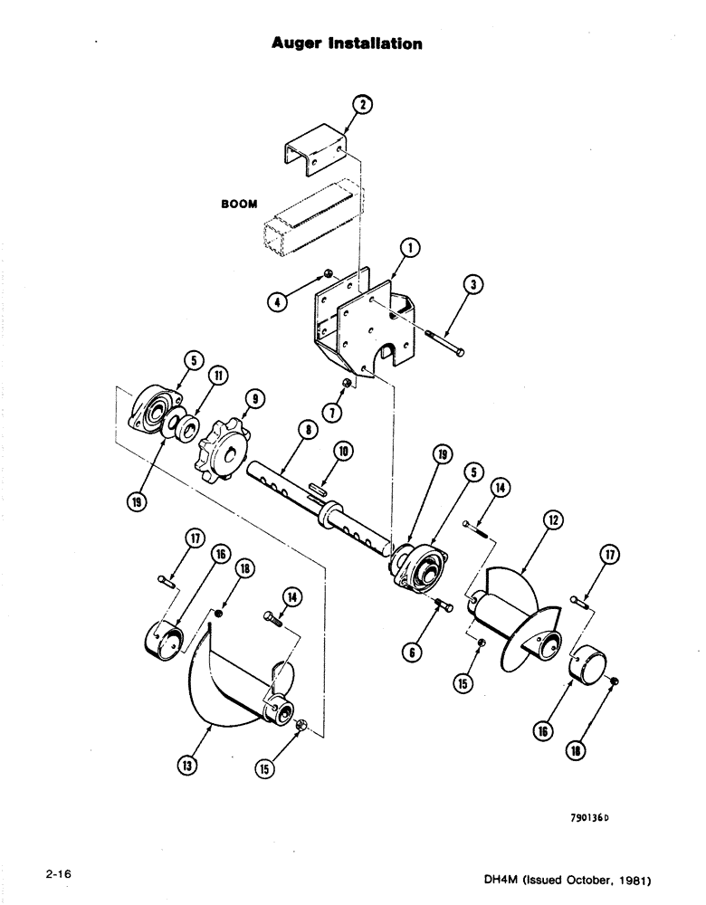 Схема запчастей Case DH4 - (2-16) - AUGER INSTALLATION (89) - TOOLS