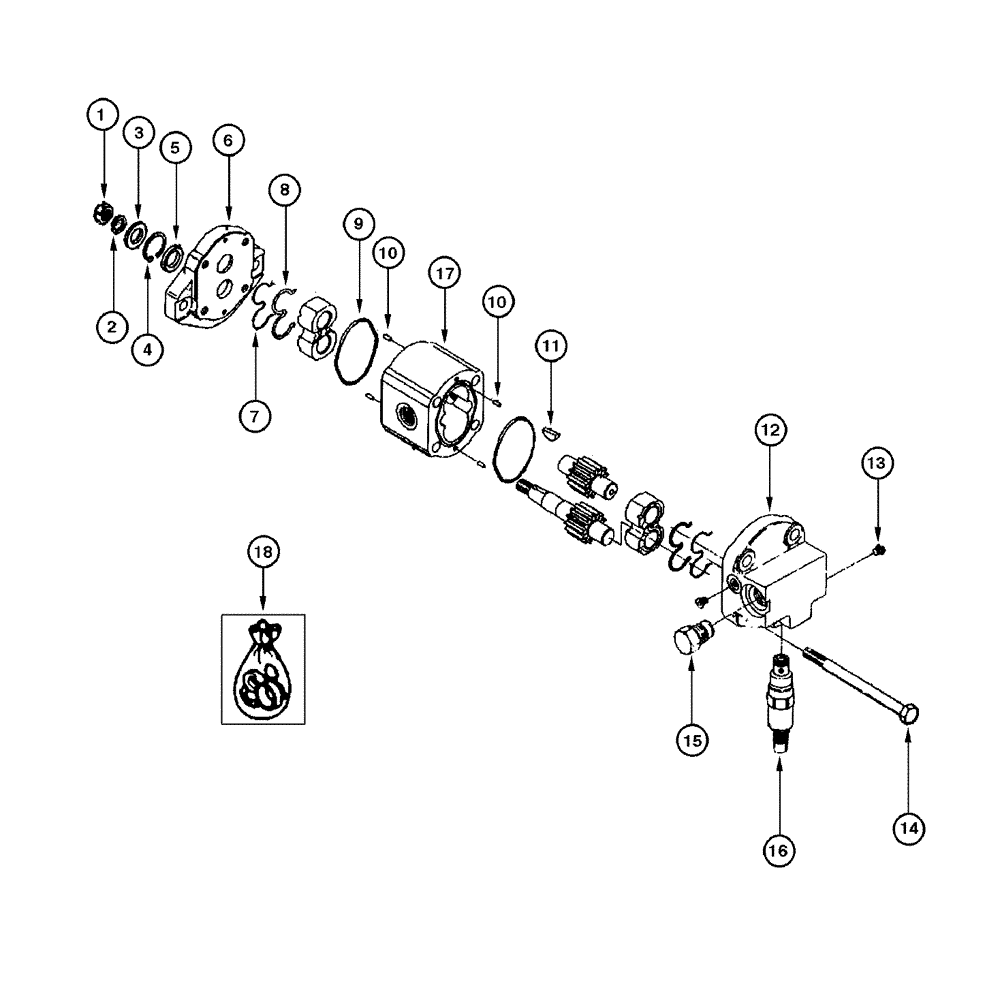 Схема запчастей Case 865 DHP - (8-134) - MOTOR HYDRAULIC - ASSEMBLY (08) - HYDRAULICS