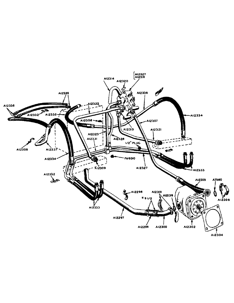 Схема запчастей Case W9 - (142) - HYDRAULIC BUCKET CONTROL SYSTEM (08) - HYDRAULICS