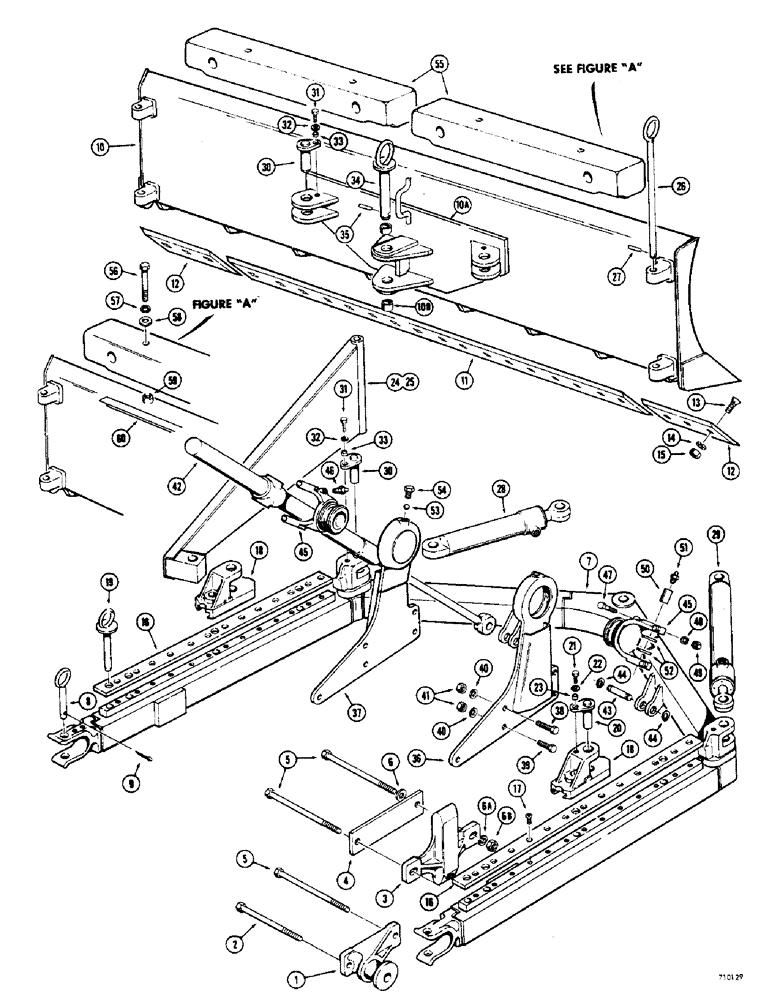 Схема запчастей Case 310G - (220) - POWER ANGLING DOZER (05) - UPPERSTRUCTURE CHASSIS