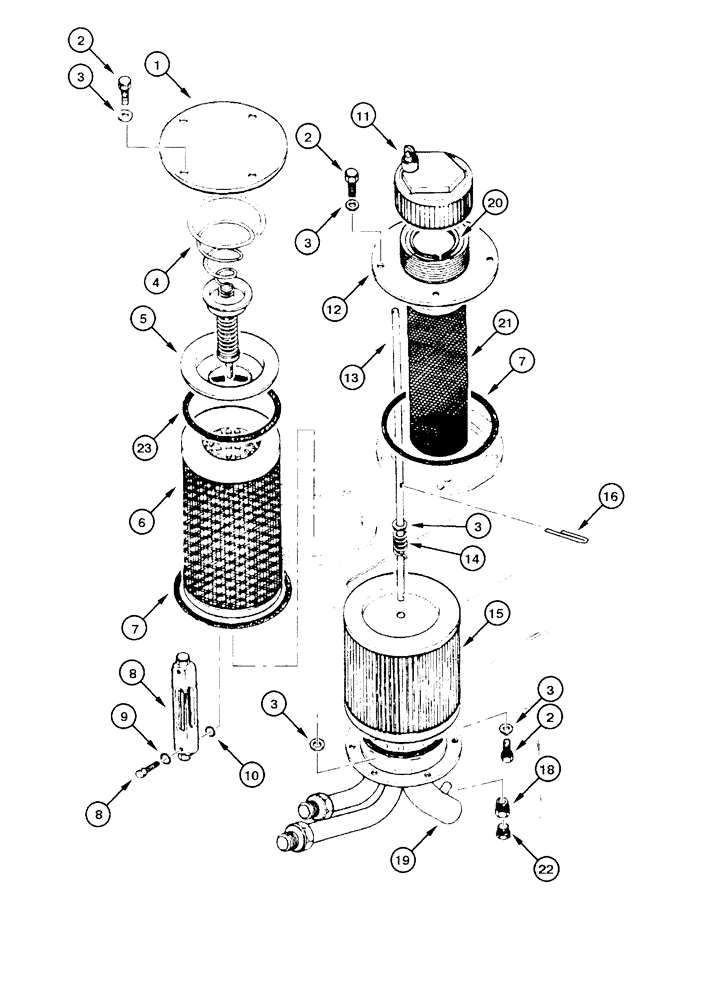 Схема запчастей Case 865 - (08.01[00]) - HYDRAULIC RESERVOIR (08) - HYDRAULICS