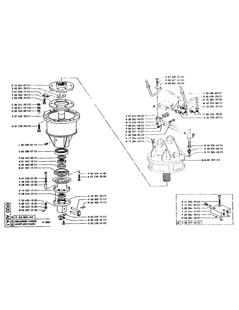 Схема запчастей Case 160CL - (327) - AUGER MECHANISM (18) - ATTACHMENT ACCESSORIES