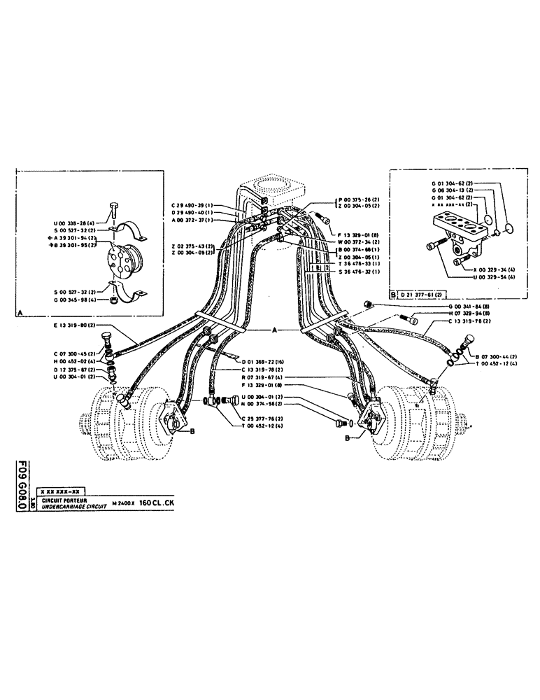 Схема запчастей Case 160CL - (113) - UNDERCARRIAGE CIRCUIT (07) - HYDRAULIC SYSTEM