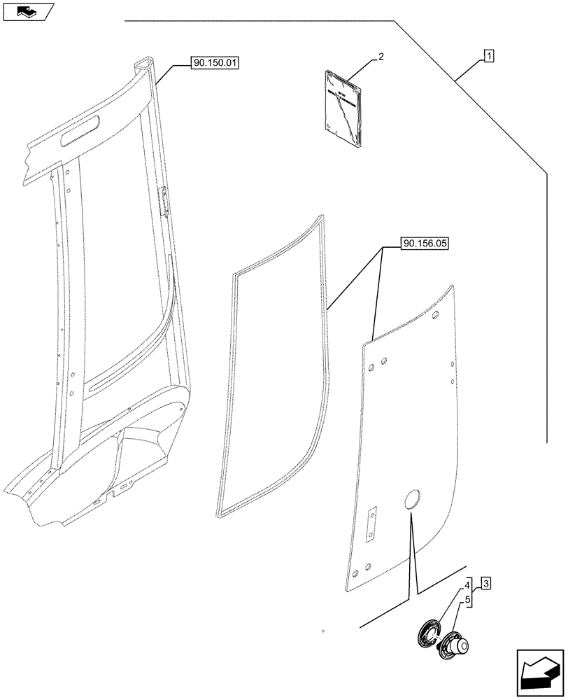 Схема запчастей Case 580SN WT - (88.090.02) - DIA KIT, MALE - HOLD OPEN LATCH (88) - ACCESSORIES