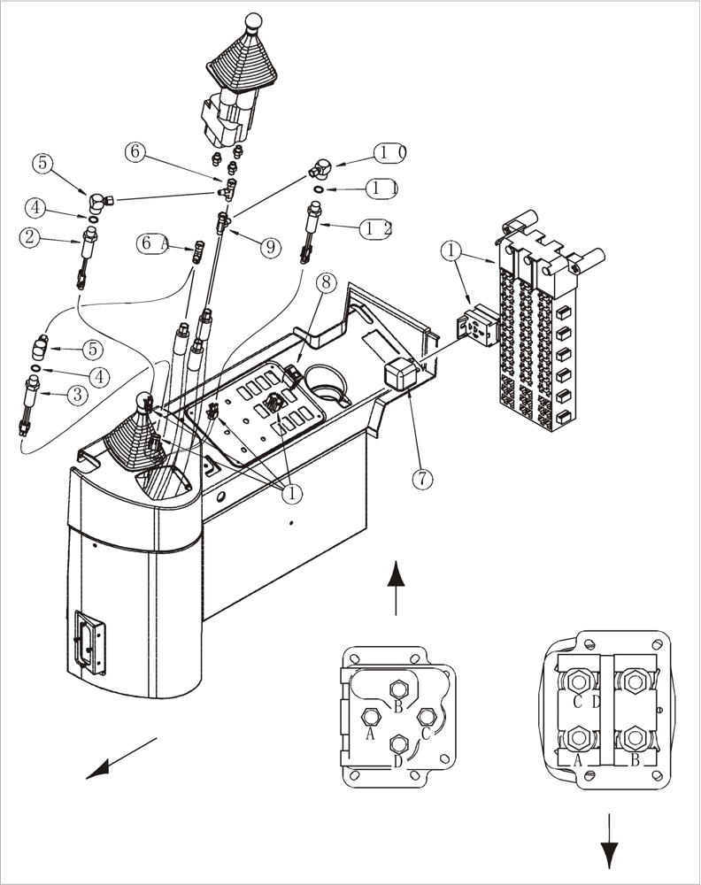 Схема запчастей Case 821C - (04-12) - HARNESS RIDE CONTROL (04) - ELECTRICAL SYSTEMS