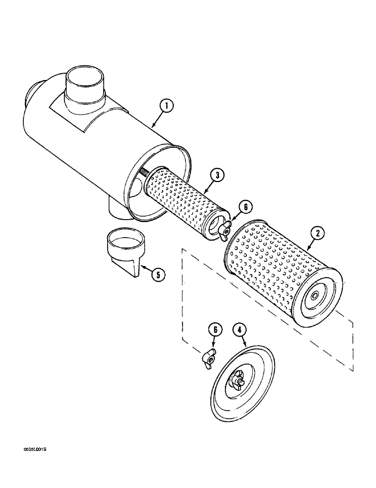 Схема запчастей Case 1088 - (2-06) - AIR CLEANER COMPONENTS (02) - ENGINE