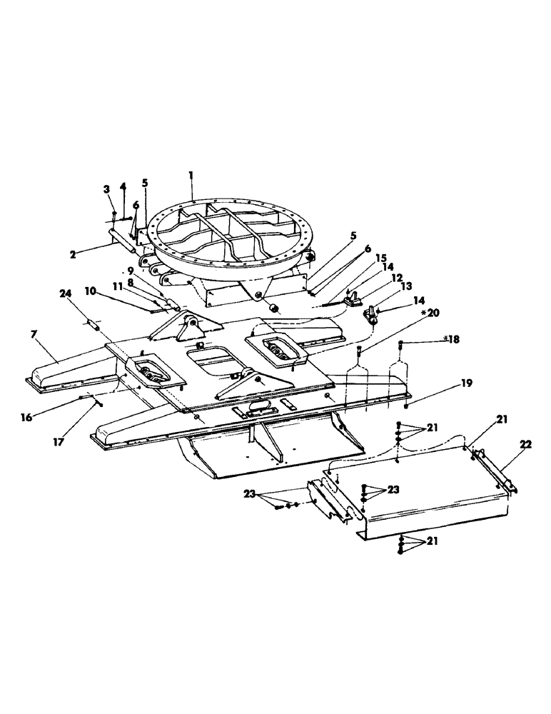 Схема запчастей Case 50 - (B03) - TURNTABLE LEVELER WITH PINS AND HARDWARE (48) - TRACKS & TRACK SUSPENSION