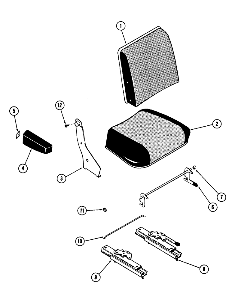 Схема запчастей Case 880B - (116) - OPERATORS SEAT ASSEMBLY (05) - UPPERSTRUCTURE CHASSIS