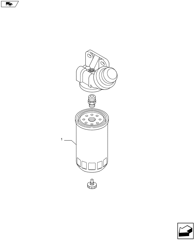 Схема запчастей Case F2CE9684P E024 - (10.206.01 02) - FUEL PRE-FILTER (504216738) (10) - ENGINE