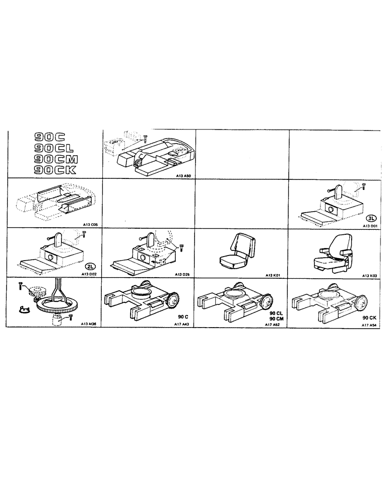 Схема запчастей Case 90CL - (001E) - PICTORIAL (00) - PICTORIAL INDEX