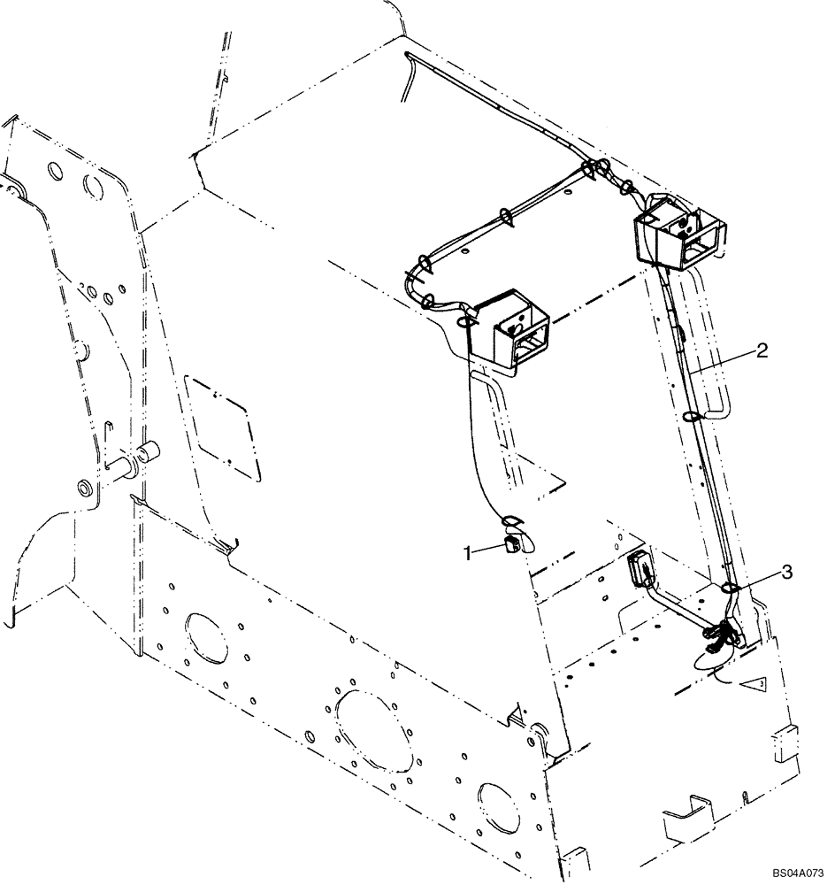 Схема запчастей Case 430 - (04-21) - LOCK, LOADER DISCONNECT - EUROPE (04) - ELECTRICAL SYSTEMS