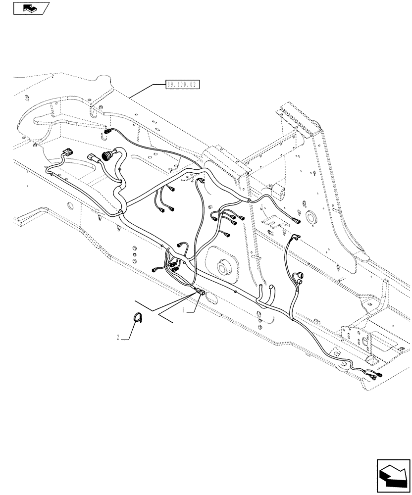 Схема запчастей Case 590SN - (55.100.03) - ELECTRICAL - STANDARD RIDE CONTROL (55) - ELECTRICAL SYSTEMS