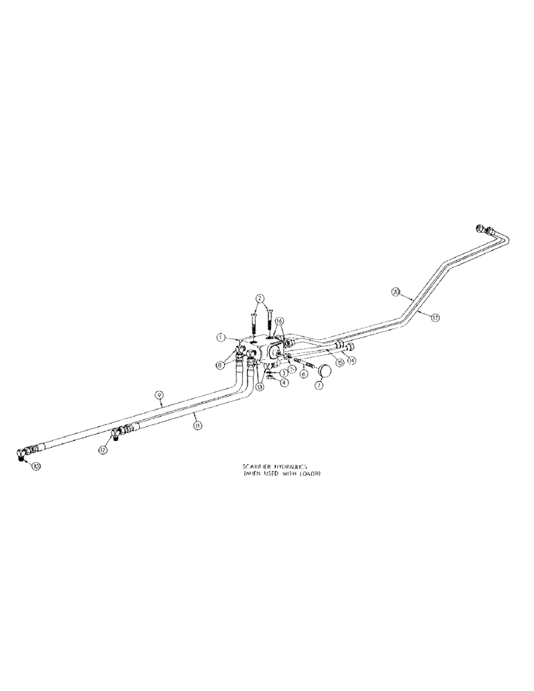 Схема запчастей Case 300 - (108) - SCARIFIER HYDRAULICS (WHEN USED WITH LOADER) (07) - HYDRAULIC SYSTEM