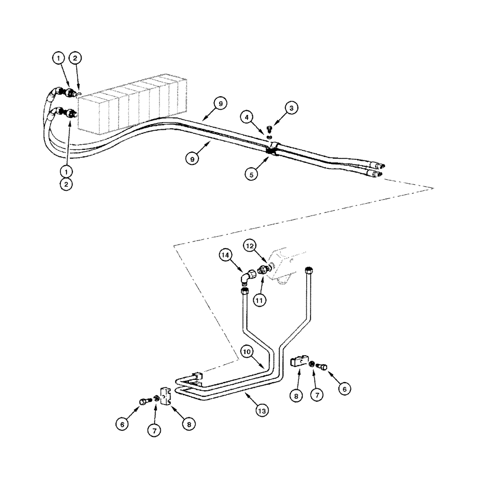 Схема запчастей Case 865 DHP - (8-056) - RIPPER HYDRAULIC CIRCUIT (08) - HYDRAULICS